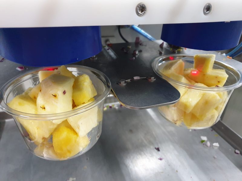 PESADORA LINEAL CON CINTAS SERMAX FRUTA PELADA