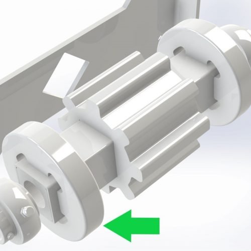 Rodillo soporte D105x20mm Int 40x40mm Compact Drive Chiorino